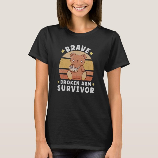 Camiseta Braço Quebrado Mão Quebrado Ossos Quebrados (Frente)