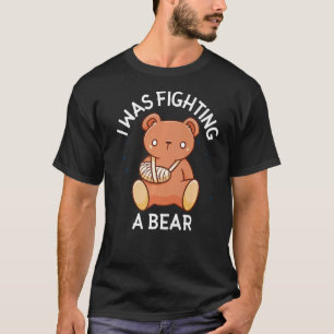 Camiseta Braço Quebrado Para Crianças Urso Quebrado Mão De