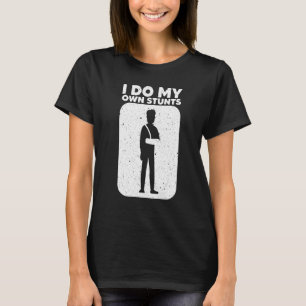 Camiseta Braço Quebrado Para Homens Mulheres Crianças Pulso
