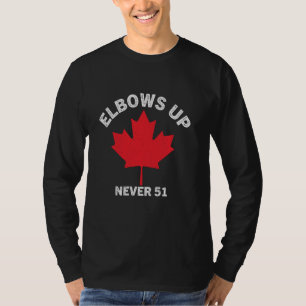 Camiseta Braços ao Alto Canadá Forte e Livre Orgulhoso Cana