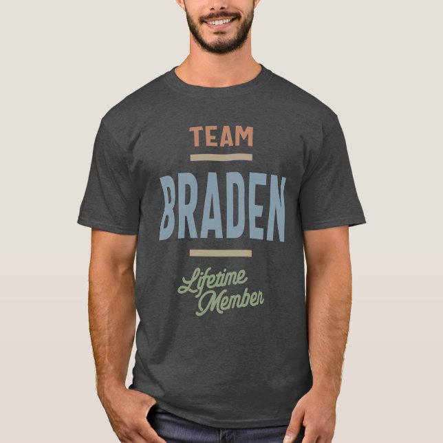 Camiseta Braden Personalized Name Birthday Gift (Frente)