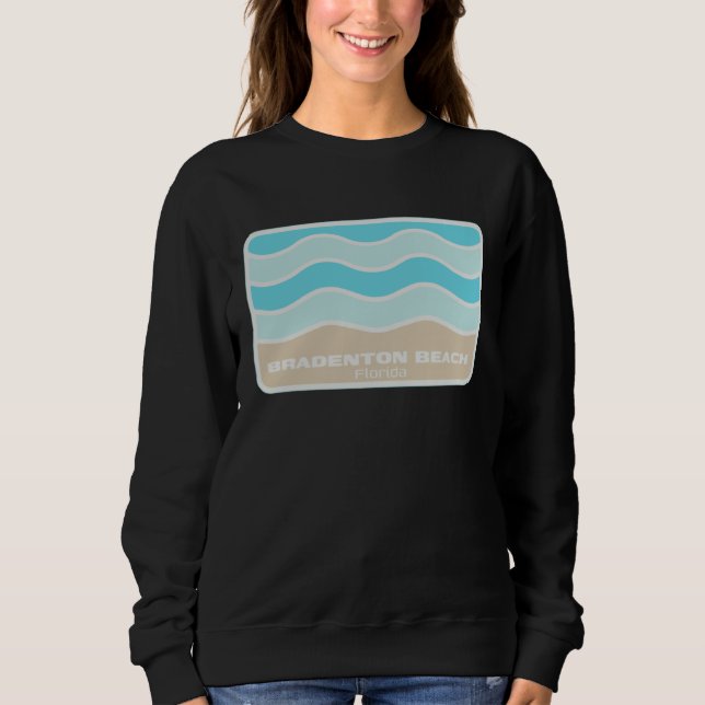 Camiseta Bradenton Beach Florida Retro FL Waves Beach Souve (Frente)