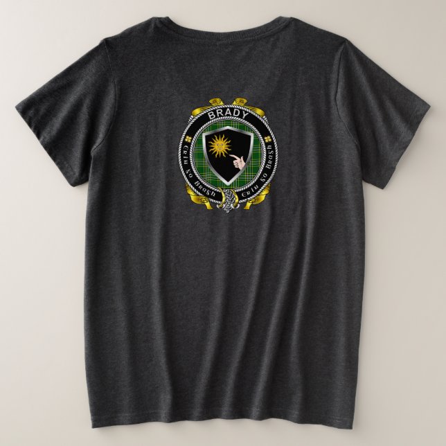 Camiseta Brady Irish Shield Plus T Shirt (Verso do Design)