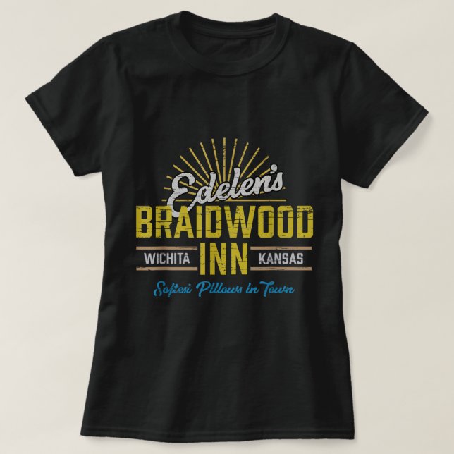 Camiseta Braidwood no Kansas Clássico Engraçado Trendi de E (Frente do Design)