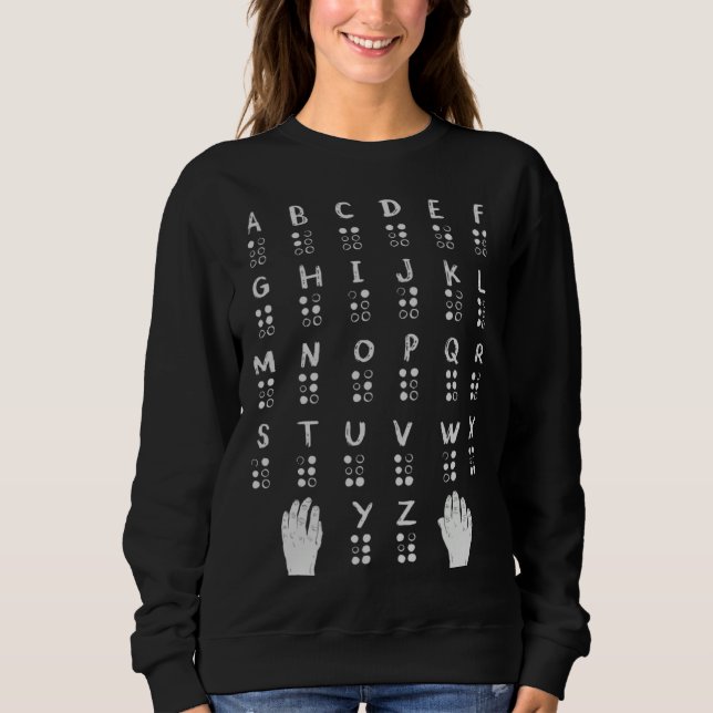 Camiseta Braille Alphabet  Blind Awareness  Teacher (Frente)