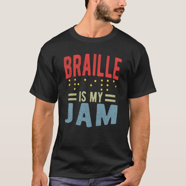 Camiseta Braille is my Jam Blindness (Frente)