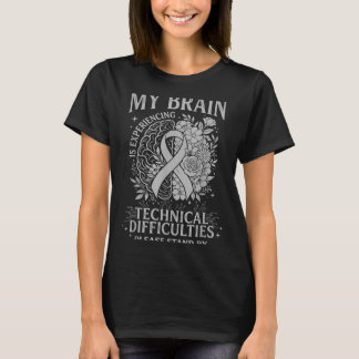 Camiseta Brain cancer awareness warrior gray strong warrior