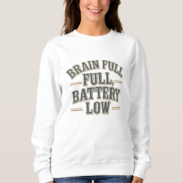 Camiseta Brain Full Battery Low Vintage Typography