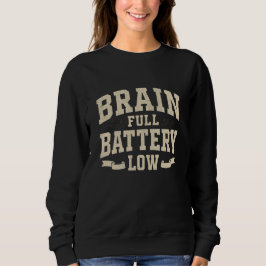 Camiseta Brain Full Battery Low Vintage Typography