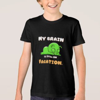 Camiseta "Brain On Vacation" Funny Kids Back To School