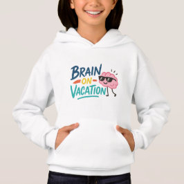 Camiseta Brain on Vacation Kids’ Hoodie | Funny Cute Chill