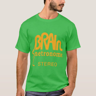 Camiseta Brain Records Krautrock laranja família família
