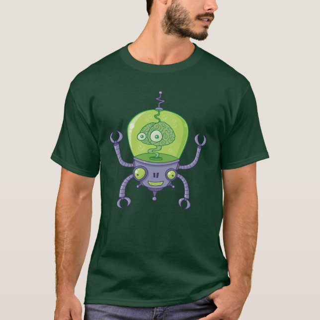 Camiseta Brainbot Robot com Cérebro (Frente)