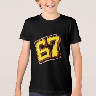 Camiseta Brainrot 67: Número em Chamas