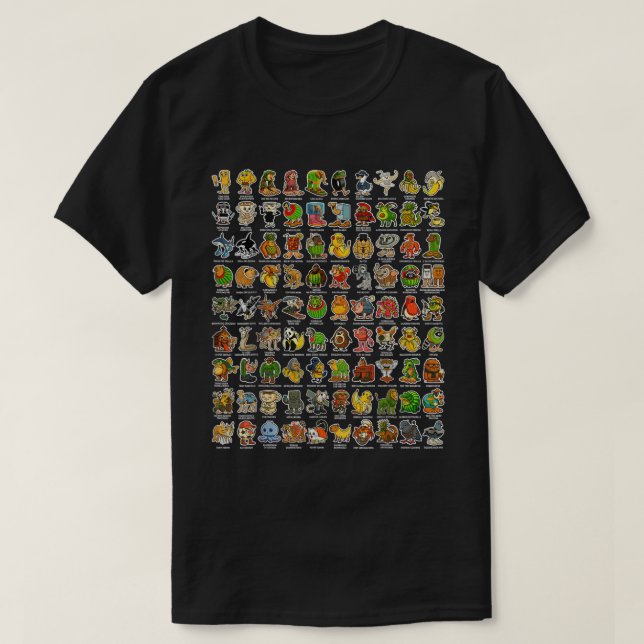 Camiseta Brainrot Italiano 90 Caracteres de Meme (Frente do Design)