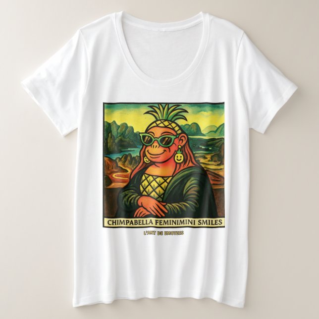 Camiseta Brainrot POP Chimpabella Feminimini Smiles (Frente do Design)