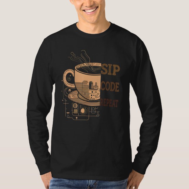 Camiseta Brainstorm Developers Coffee and Coding (Frente)