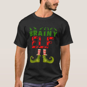 Camiseta Brainy Elf Funny Group Correspondendo A Pijama Fam