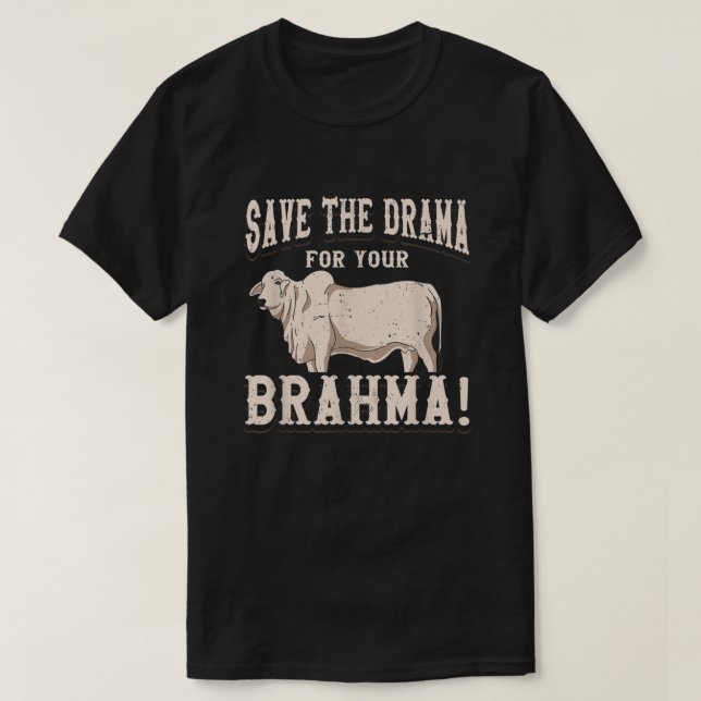 Camiseta Brâmane Americano Rancho de Fazendeiros de Carne d (Frente do Design)