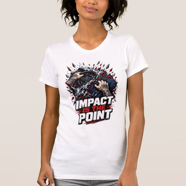 Camiseta Branca ADOM Impact Is The Point (Frente)