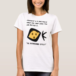 Camiseta branca "Awestrck", sobrecarregada