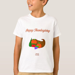 Camiseta Branca Básica de Ação de Graças