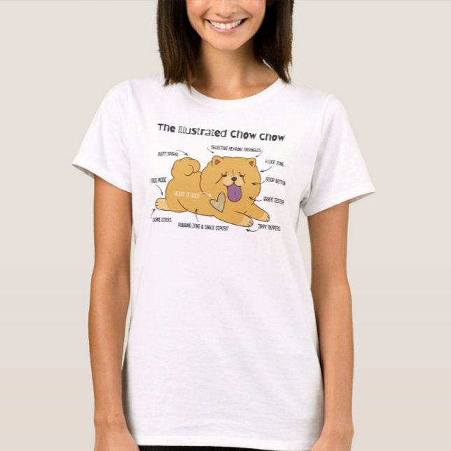 Camiseta Branca CHOW Ilustrada (Criador carregado)