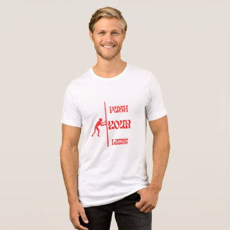 Camiseta branca com citação motivacional