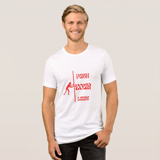 Camiseta branca com citação motivacional (Frente Completa)