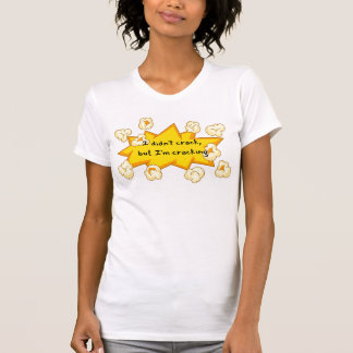 Camiseta branca com 🍿 de pipoca
