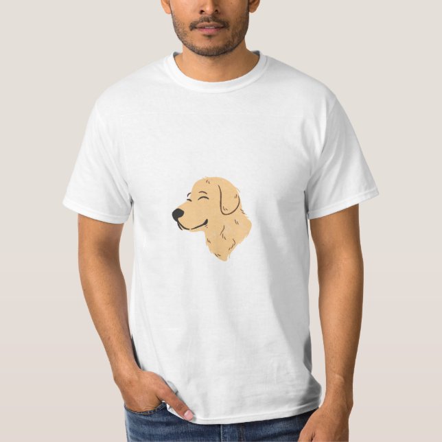 Camiseta branca com desenho de cachorro para menin (Frente)