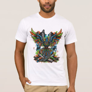 Camiseta branca com 'Estilo da rua' escrita em