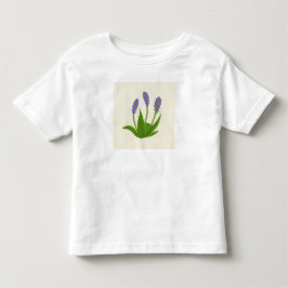 Camiseta Branca com Flores Roxas
