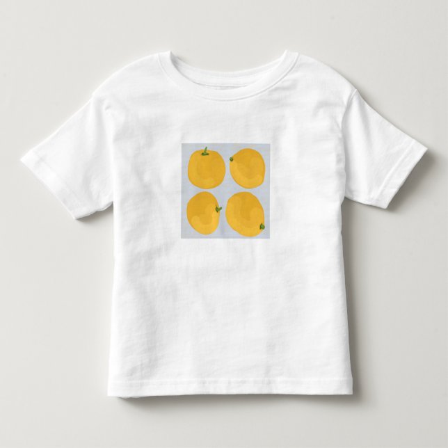 Camiseta branca com laranjas  (Frente)