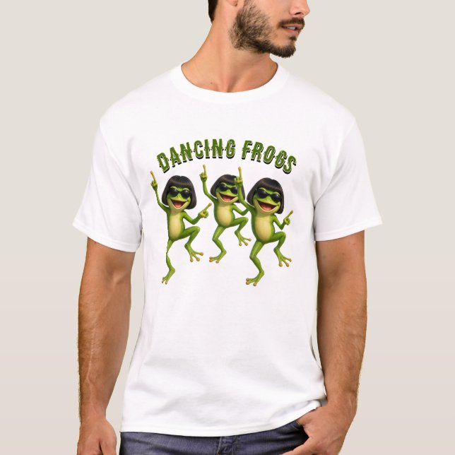 Camiseta Branca com Meme de Sapo de Corte de Cabel (Frente)