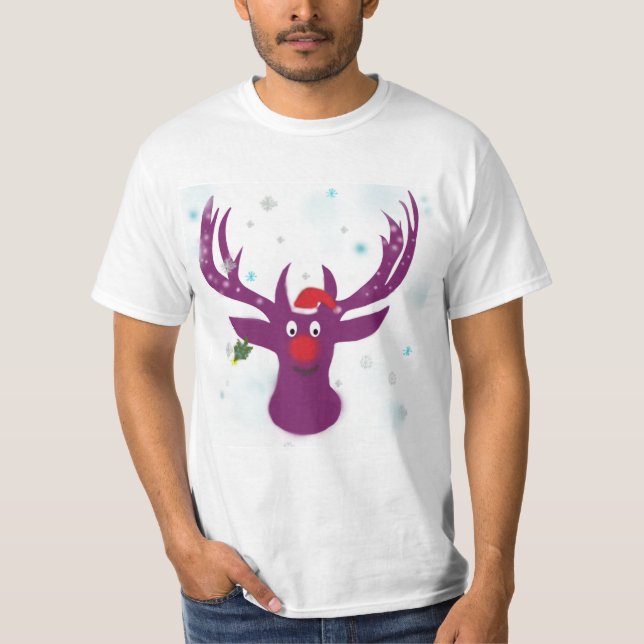 Camiseta Branca com Mensagem de Férias Felizes do  (Frente)