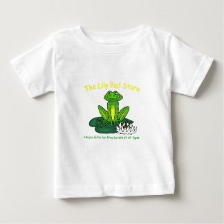 Camiseta Branca com Sapo de Bebê em Folha de Nenúf