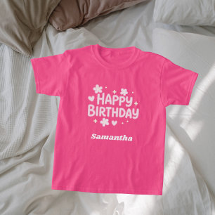 Camiseta Branca cor-de-rosa