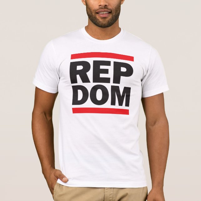 Camiseta branca da Rep Dom Mens (Frente)