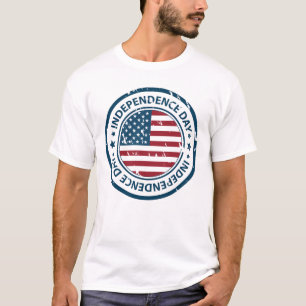 Camiseta Branca de 4 de julho