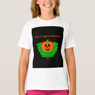 Camiseta Branca de Abóbora Mágica