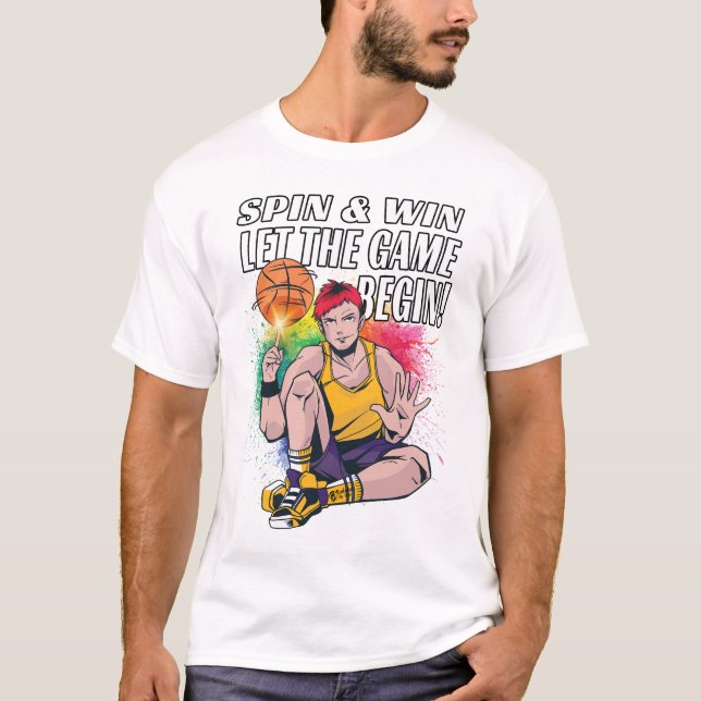Camiseta Branca de Animes de Bola de Cesta (Frente)