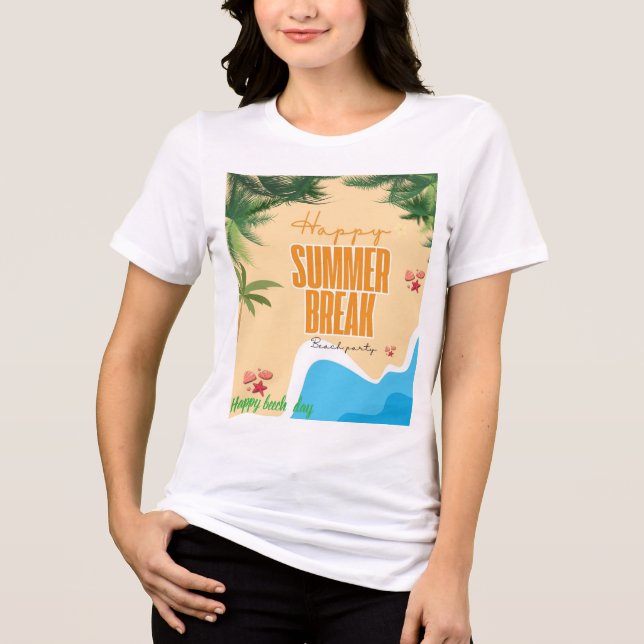Camiseta branca de bétula misturada. (Frente)