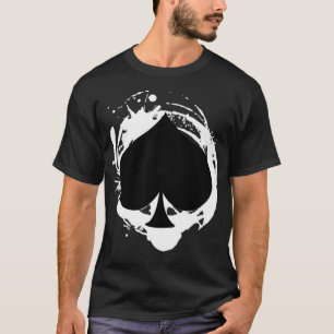 Camiseta Branca de Espada Negra de Contorno de Contorno Leg