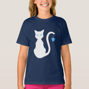Camiseta Branca de Gatos (Criança)