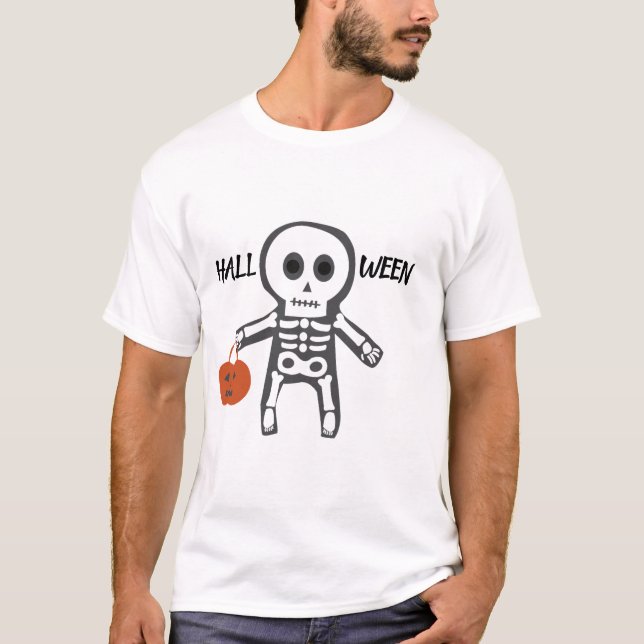 Camiseta Branca de Halloween (Frente)