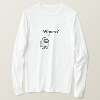 Camiseta branca de manga comprida