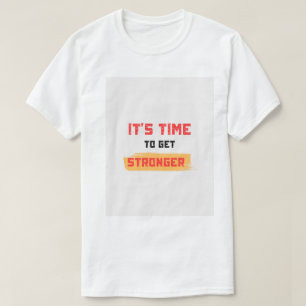 Camiseta branca de meia manga com design motivado