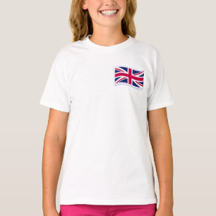 Camiseta Branca de Meninas c/ Union Jack