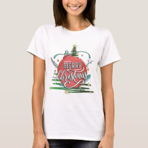Camiseta Branca de Natal Festiva